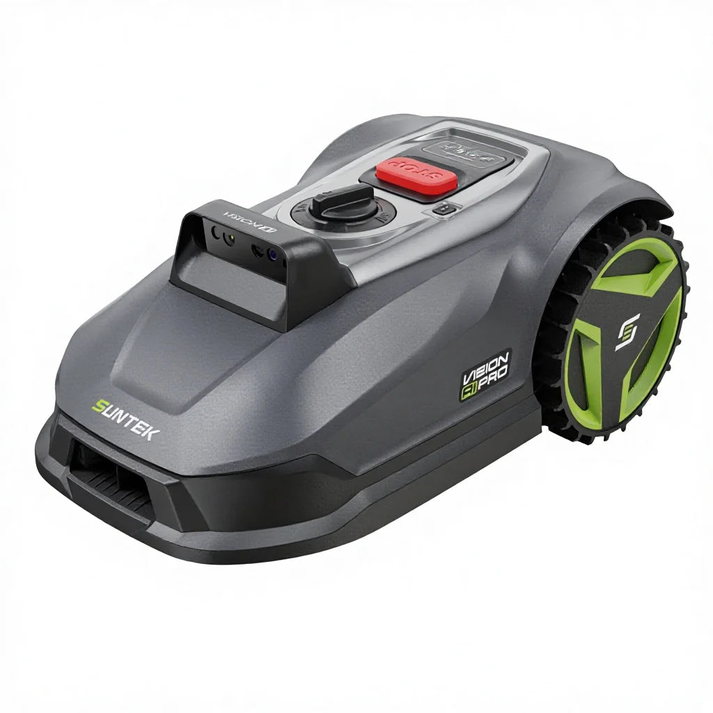Tondeuse robotisée SRM4050 Vision AI Pro sans fil, batterie, sans limites, avec évitement d'obstacles par IA, contrôle via application, étanche IPX6, portée jusqu'à 500 m.