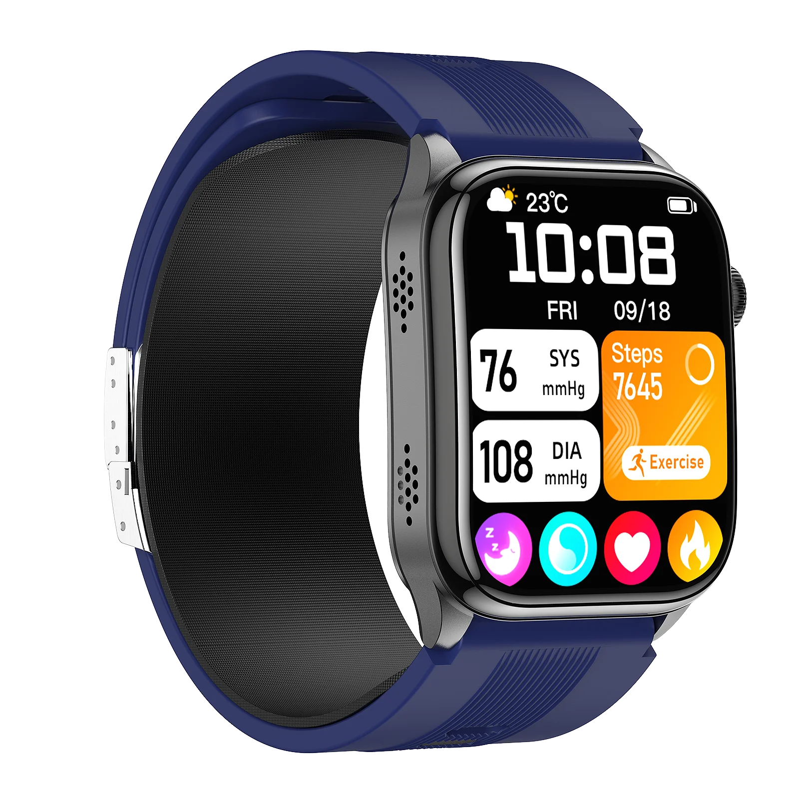 Montre Santé Wonlex MF30 – Tensiomètre Pompe à Air, ECG, NFC, AMOLED & SOS