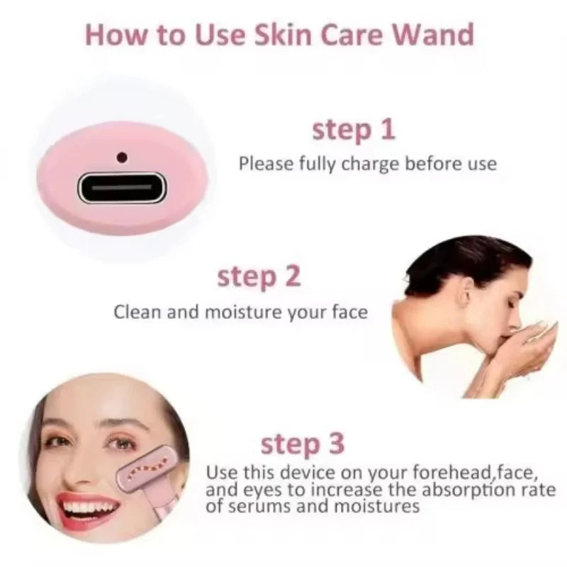 Appareil de beauté des yeux PAKISS, baguette de massage oculaire avec luminothérapie rouge pour le soin des yeux