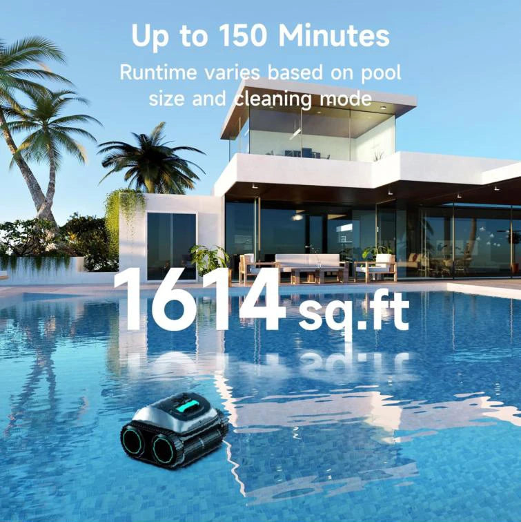 Robot aspirateur de piscine YOLO-POOL C1 — parois et fond, 150 m², certifié CE