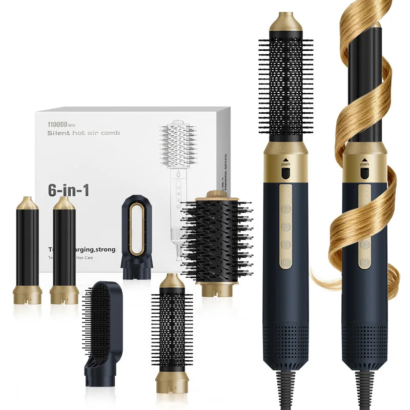 Sèche-cheveux multifonction 6 en 1 AY-C61, moteur sans balais 1200 W, 110 000 tr/min, 3 vitesses