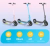 Trottinette électrique ONYX Safe pour enfants (hauteur sous guidon : 103 cm, vitesse maximale : 15 km/h), musique intégrée et lumières LED. Idée cadeau pour enfants.
