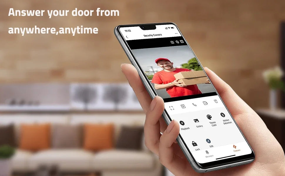 Interphone Tuya 2025 avec Wi-Fi PoE, sonnette vidéo sans fil pour usage extérieur.