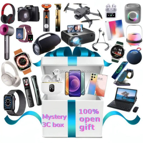 Box Mystère Électronique 3C – Casque Gaming, Cadeau Noël Lucky 100% Surprise