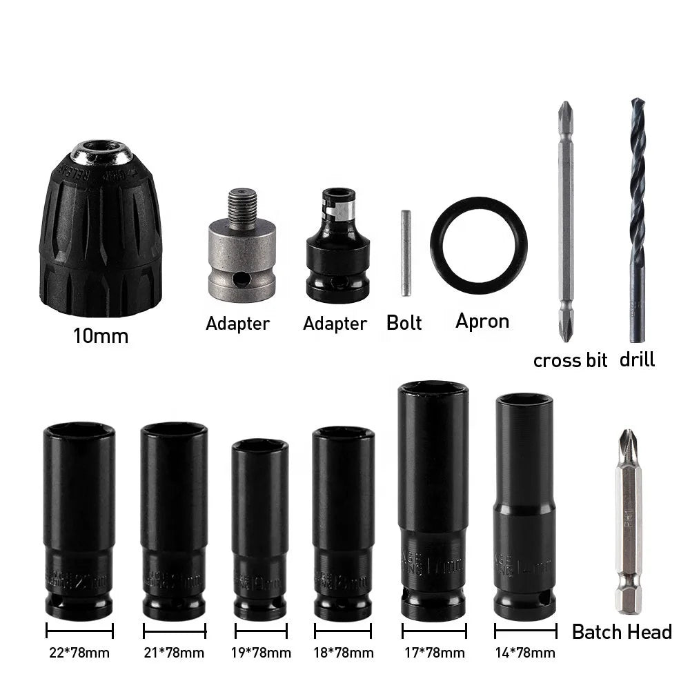 Perceuse sans fil 20 V, kit d'outils électriques, matériau ABS, OEM, garantie 1 an, couple de 25+3 Nm.