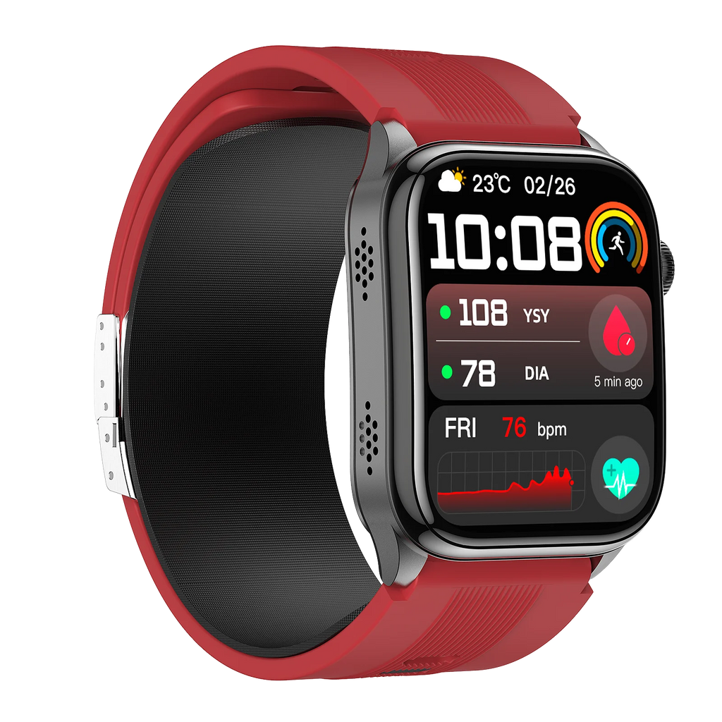 Montre Santé Wonlex MF30 – Tensiomètre Pompe à Air, ECG, NFC, AMOLED & SOS