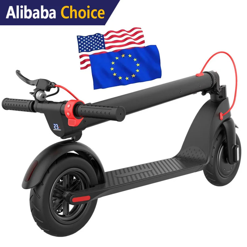 Trottinette électrique pliable KIXIN X7 avec batterie amovible, étanche, légère, 2 roues, éclairage LED, longue autonomie et application intelligente.