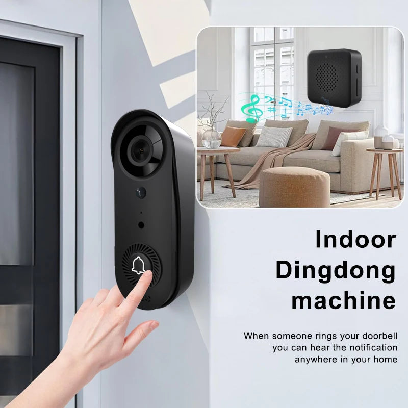 Interphone vidéo intelligent sans fil longue portée 2024, compatible Android, étanche, avec caméra HD et Wi-Fi, pour la maison