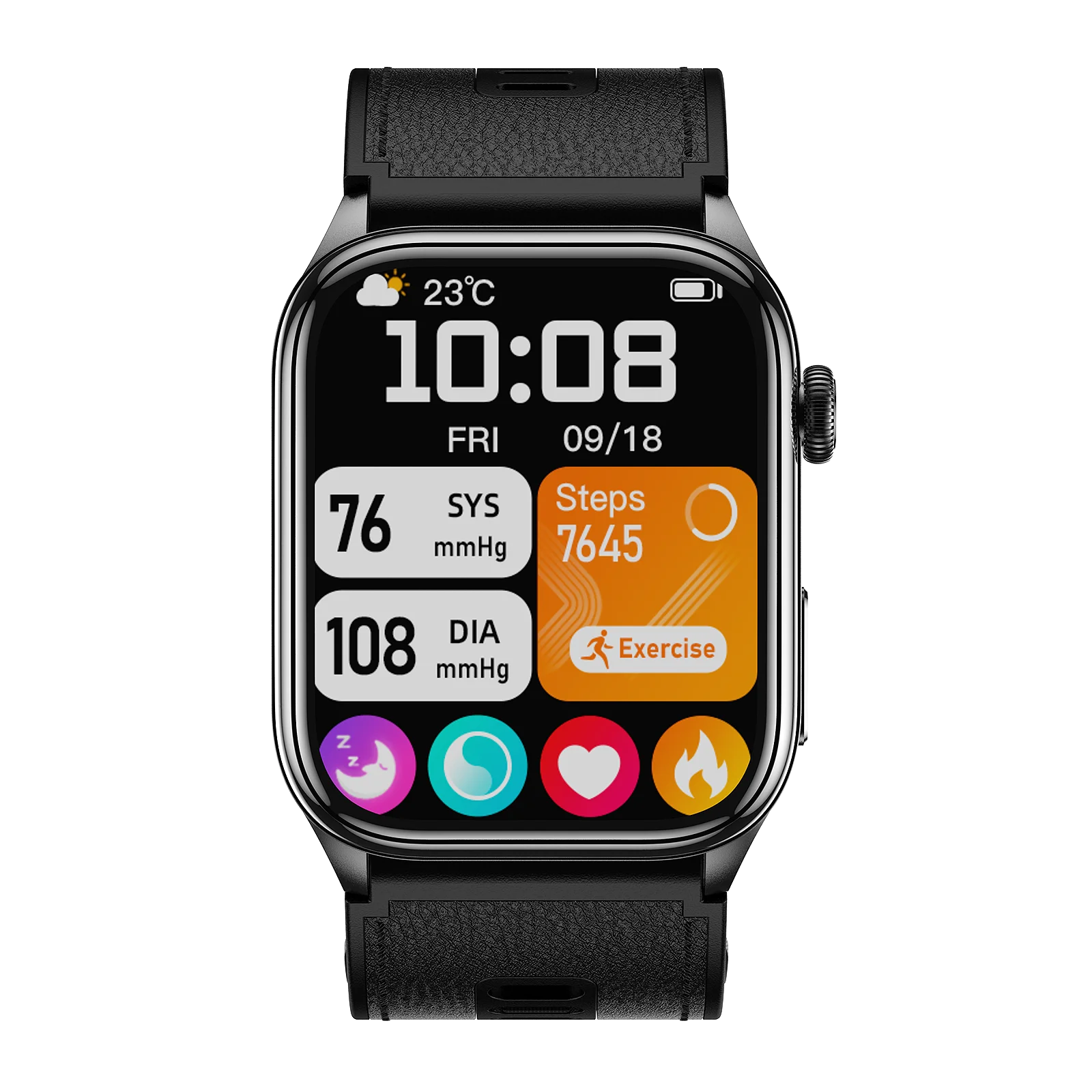 Montre Santé Wonlex MF30 – Tensiomètre Pompe à Air, ECG, NFC, AMOLED & SOS