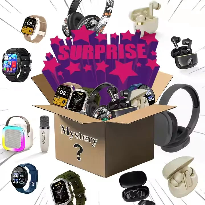 Coffret Mystère Montre Connectée & Écouteurs – Cadeau High-Tech Surprise