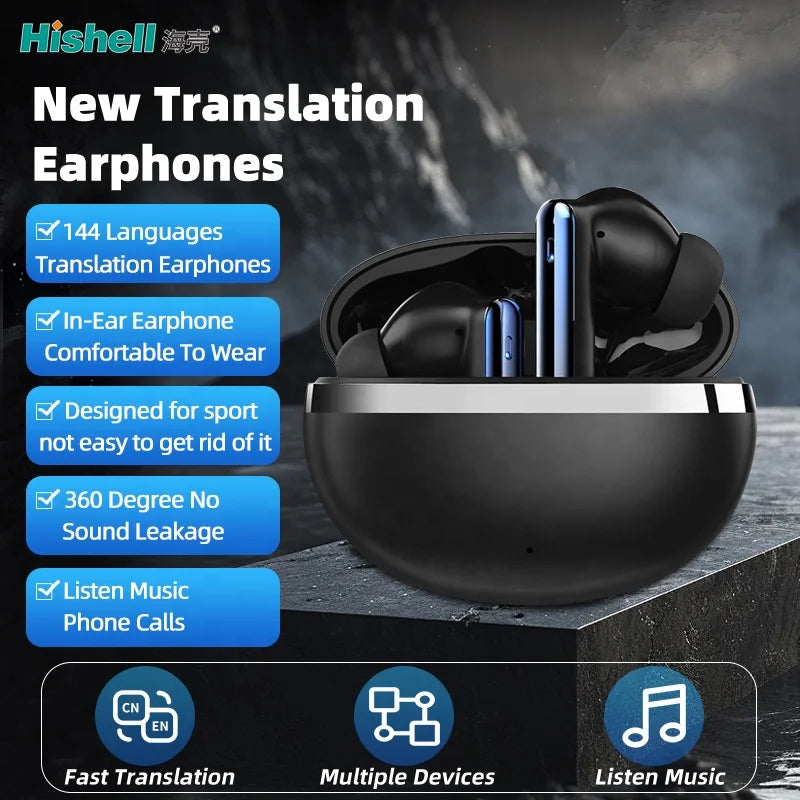Écouteurs Traducteurs TWS G2900 – 144 Langues, Bluetooth 5.4 & IPX5