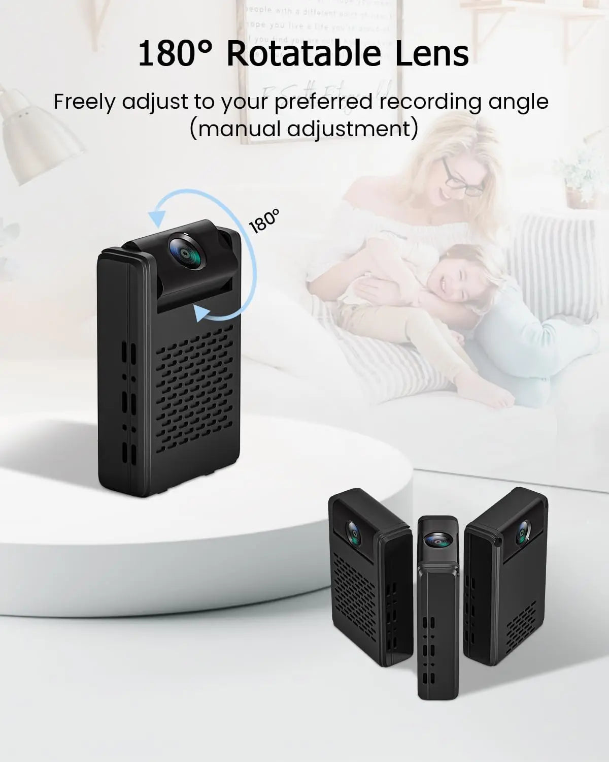 Mini caméra sans fil HD 1080p avec détection de mouvement et vision nocturne - Caméra de sécurité IP CCTV pour la maison