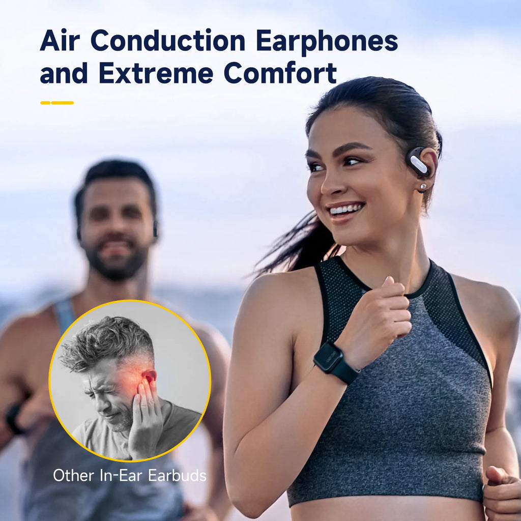 Écouteurs Open-Ear OpenRock T1 – Bluetooth 5.0, 15h Autonomie & IPX5 Sport