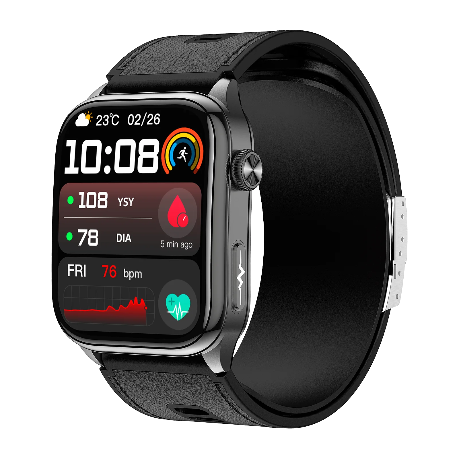Montre Santé Wonlex MF30 – Tensiomètre Pompe à Air, ECG, NFC, AMOLED & SOS