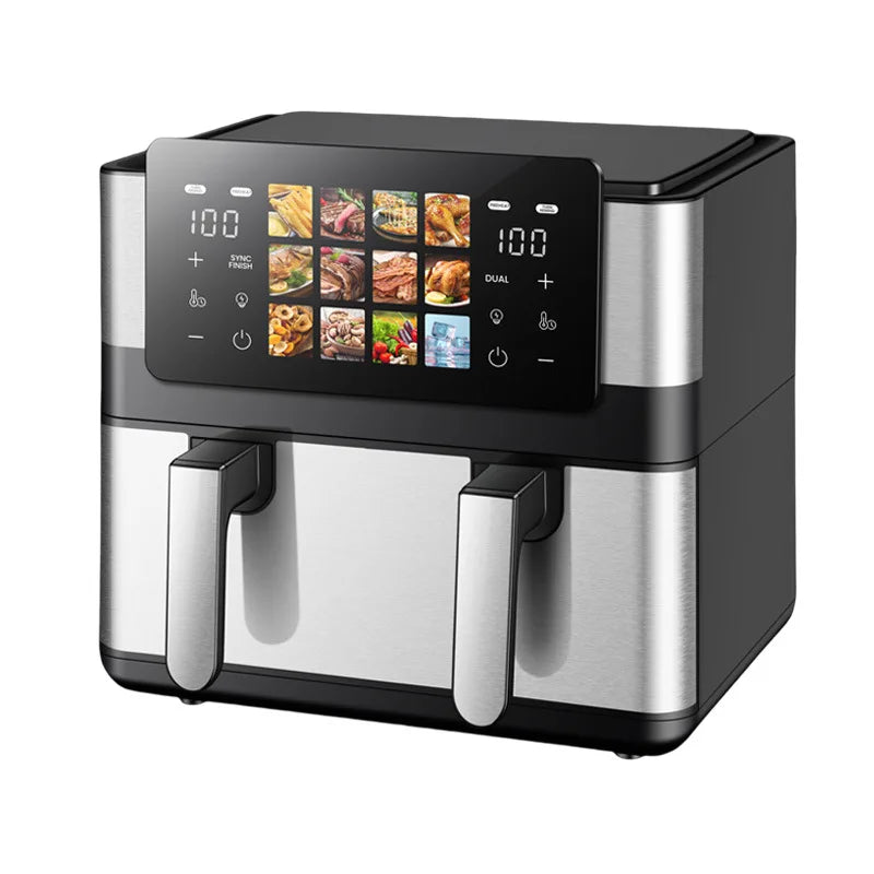 Friteuse à air multifonctionnelle multi-usages 8L grande capacité, électrique, intelligente, commandes tactiles, 2000W, OEM