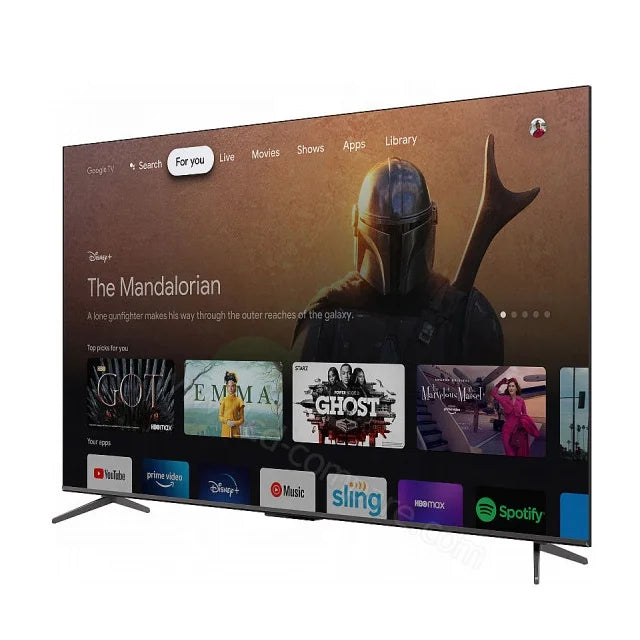 Téléviseur intelligent QLED UHD 4K de 85 à 98 pouces (version internationale) avec HDR, Wi-Fi, 120 Hz, Android et Google. Livraison gratuite.