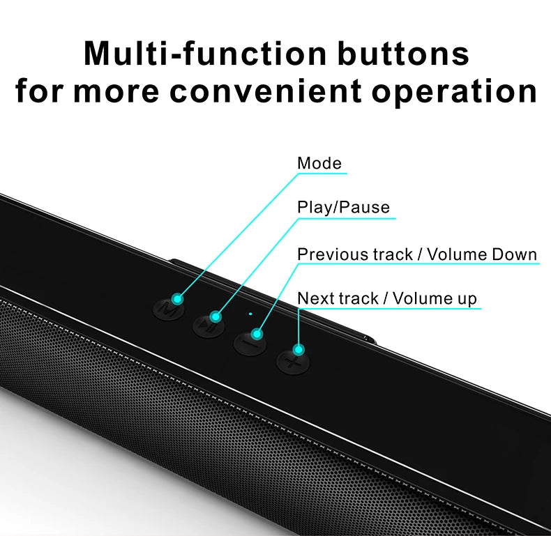 Enceinte Portable 20W – DTS, HiFi Stéréo, IPX4, Power Bank & TF/USB/BT