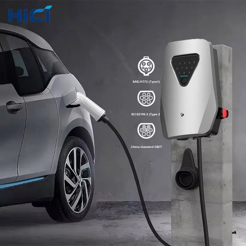 Station de Recharge HICI-ID6 EVSE | Chargeur Mural Type 3 Mode 4, Wi-Fi, RFID et Contrôle via Application