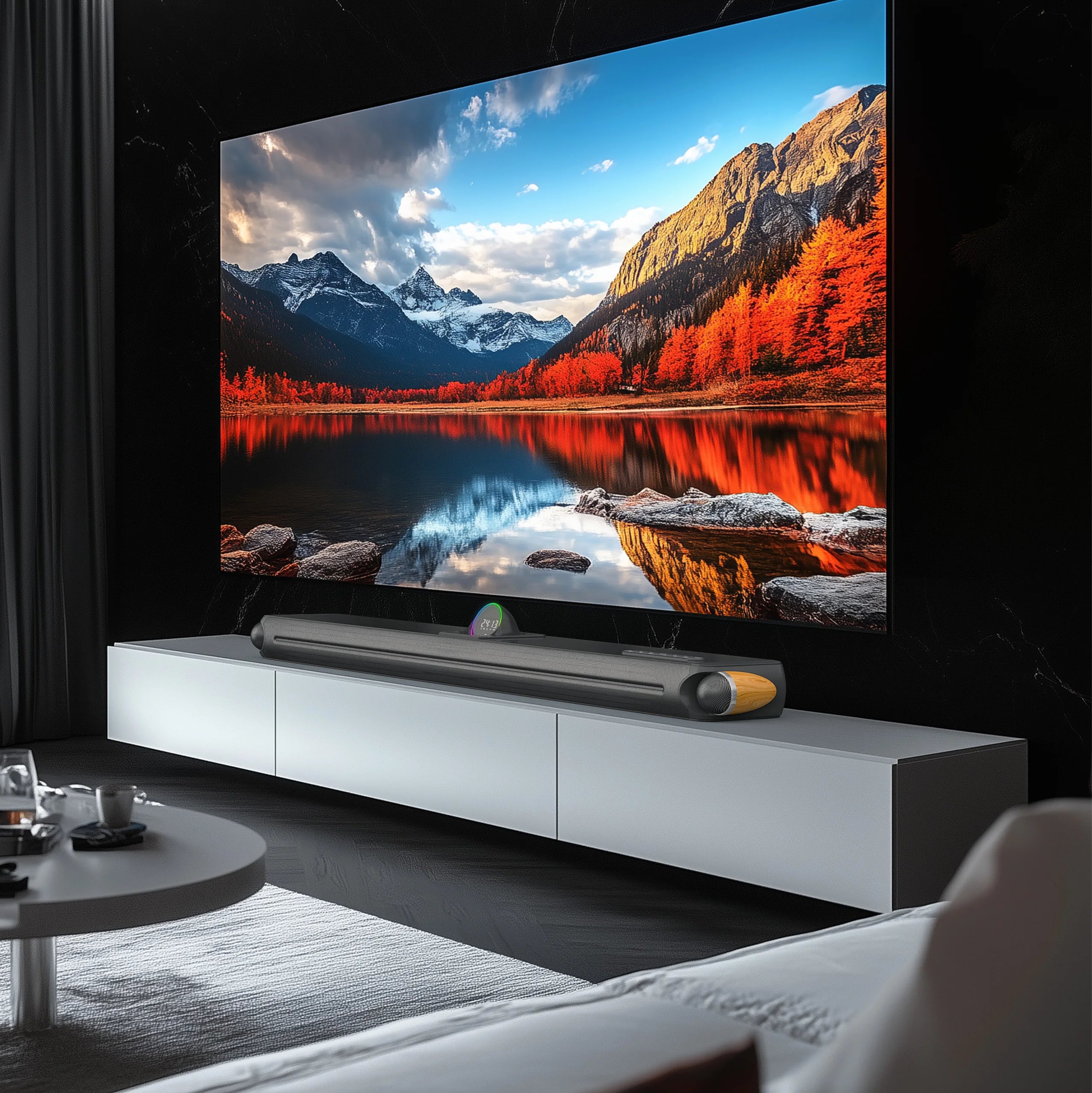 Barre de son 2.1 Socovez – 60W, Caisson de Basses, HDMI/BT/Optique & Télécommande