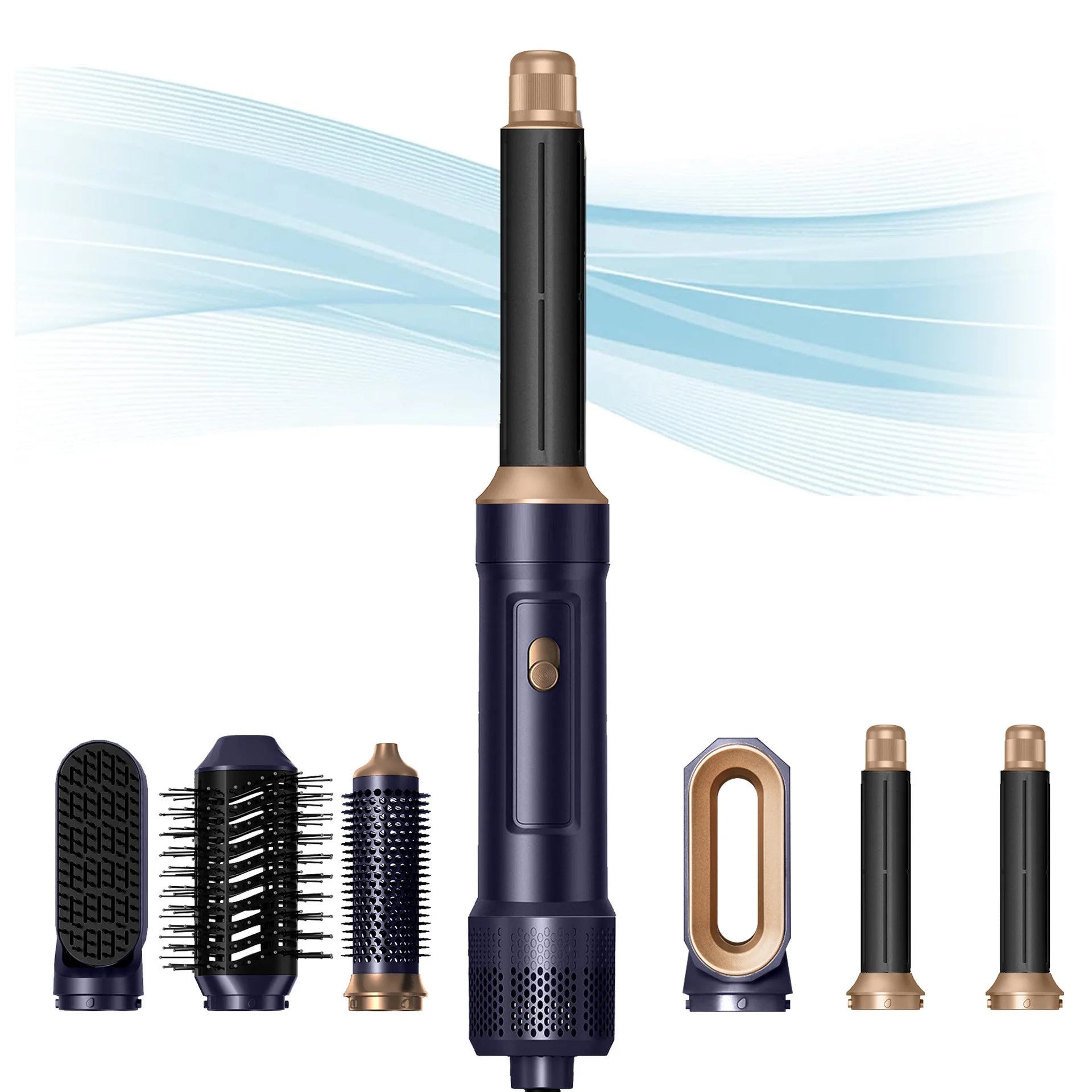 Sèche-cheveux/lisseur multifonctionnel à air chaud/froid 3 vitesses 6 en 1 avec aspirateur automatique, best-seller