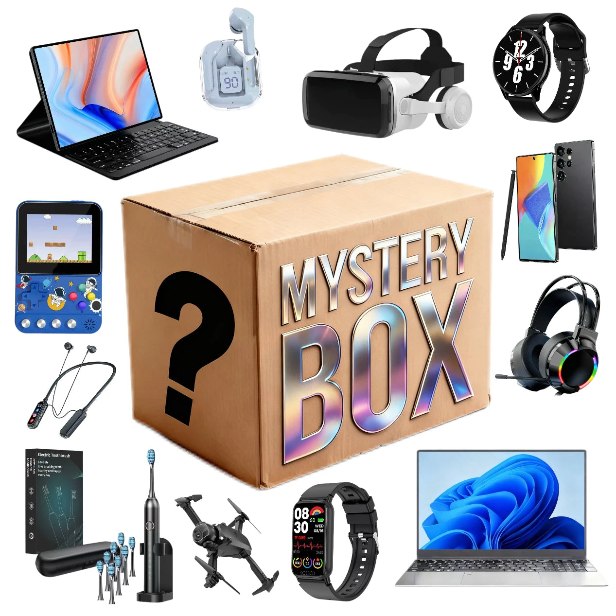 Box Mystère Électronique Lucky 3C – Montre, Téléphone, Cadeau Surprise 100%