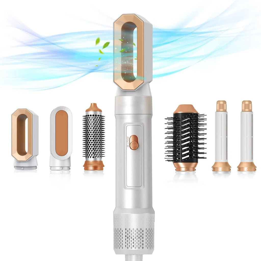 Sèche-cheveux/lisseur multifonctionnel à air chaud/froid 3 vitesses 6 en 1 avec aspirateur automatique, best-seller