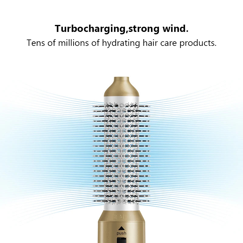 Nouvel appareil de coiffure ionique 5 en 1 (2025) : sèche-cheveux, boucleur, lisseur et styler pour salon et voyage.