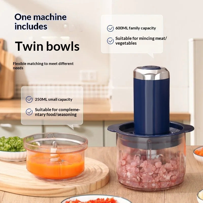 Hachoir à viande de cuisine, petit mixeur électrique multifonctionnel, robot culinaire