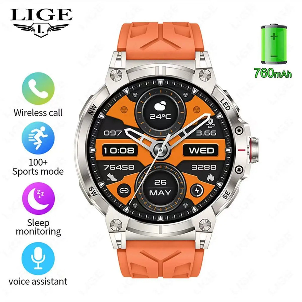 Montre LIGE BWDM58 – GPS Satellite, AMOLED, Boussole, SOS & 5ATM | AndroidiOS