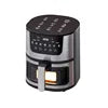 Friteuse à air chaud en acier inoxydable, capacité 5-6 L, 2400 W, quatre électriques intelligentes à commande tactile.