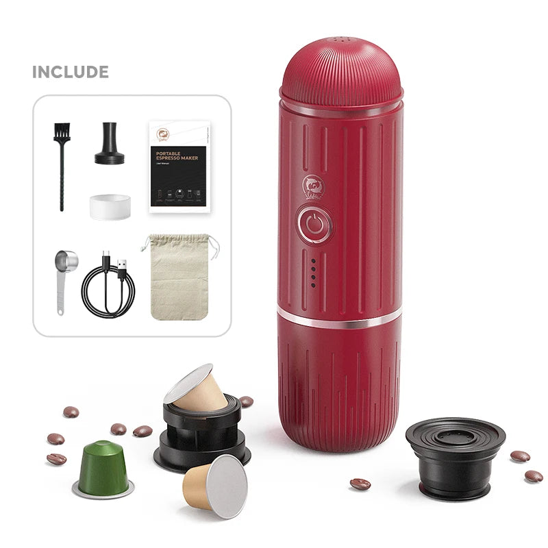 Machine à café expresso ICafilas à charge rapide USB, auto-chauffante et portable, mini machine à café