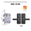 Serrure connectée Eseye OEM ODM Tuya avec application d'empreinte numérique et Wi-Fi.