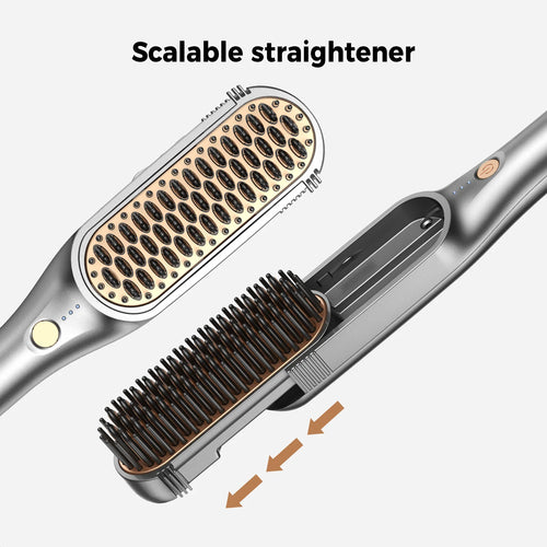 Brosse Lissante Cheveux Électrique | Plaques Céramiques, Technologie Ionique et Hydratation Anti-Frisottis