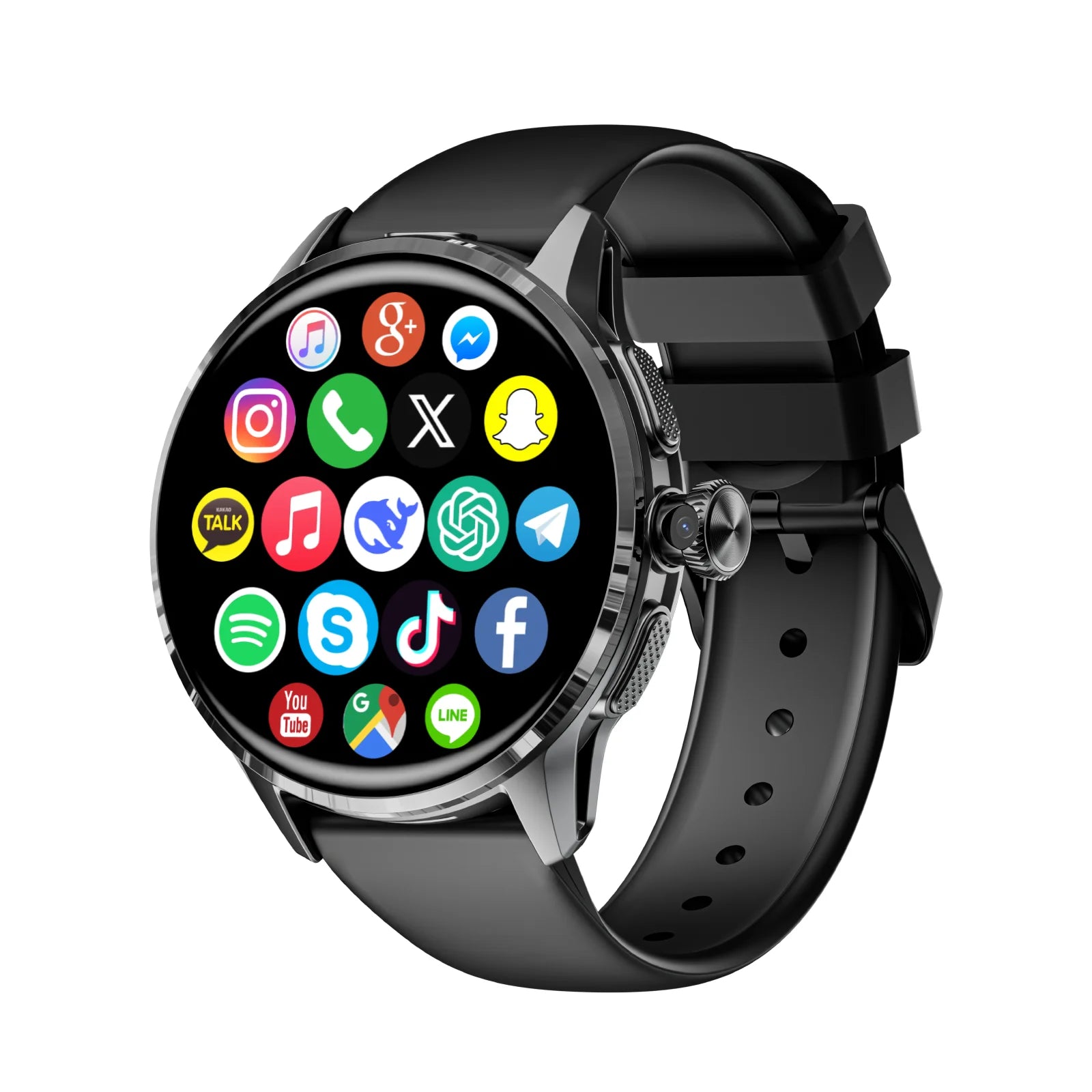 Montre connectée LOKMAT Appllp 3 – 4G, AMOLED Rond, 3+32GB, NFC, GPS & Appel Vidéo