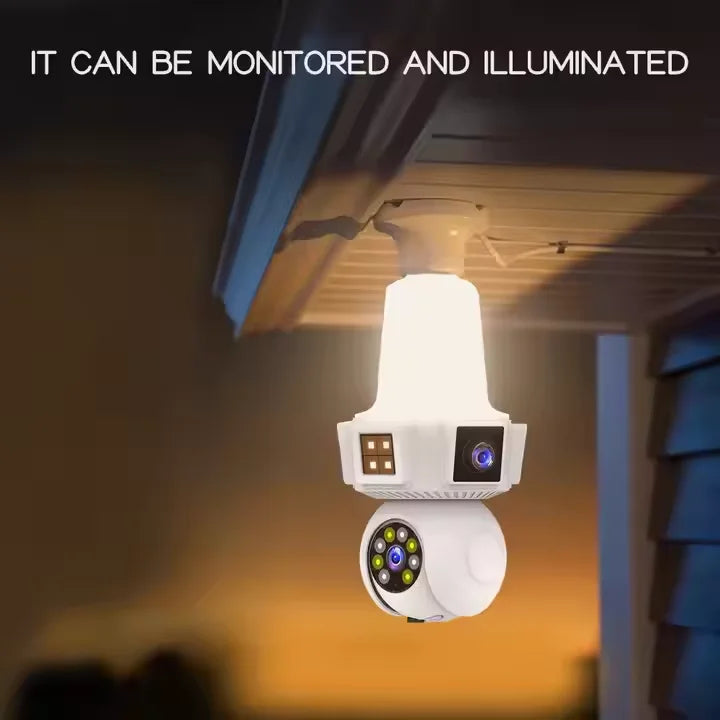Caméra de Surveillance Wi-Fi 3 Objectifs | Vision Nocturne IR, Mini Caméra IP et Contrôle à Distance