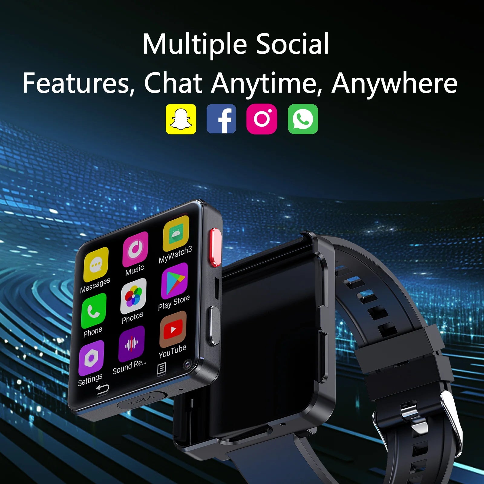 Montre Connectée 4G – Écran 2.64", Double Caméra 5MP, SIM, WiFi, 1200mAh & Appel Vidéo