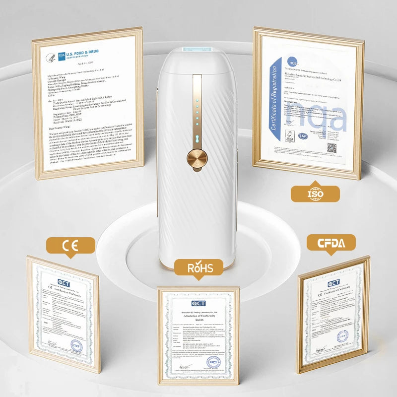 Épilateur laser portable Moolweel T033KW de haute qualité, indolore et permanent, pour une utilisation à domicile.