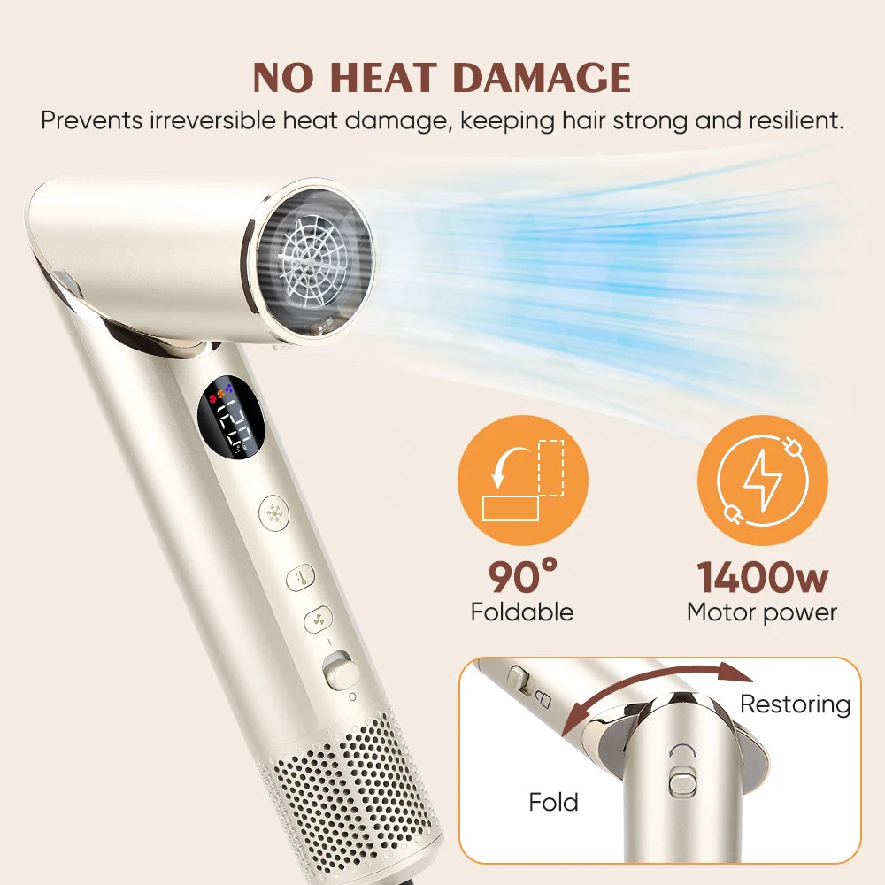 Brosse à air chaud professionnelle électrique pour le coiffage, fer à friser automatique, styler 6 en 1, sèche-cheveux pour salon de coiffure