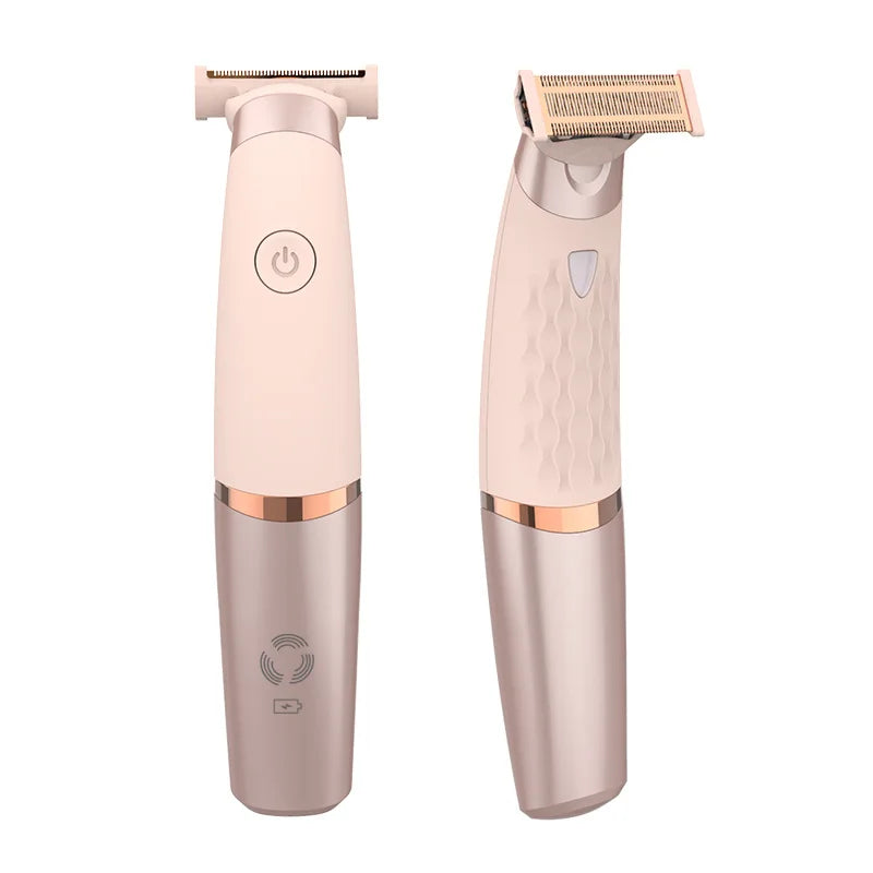 Épilateur électrique LED automatique avec lames détachables pour le dos et la lingerie féminine