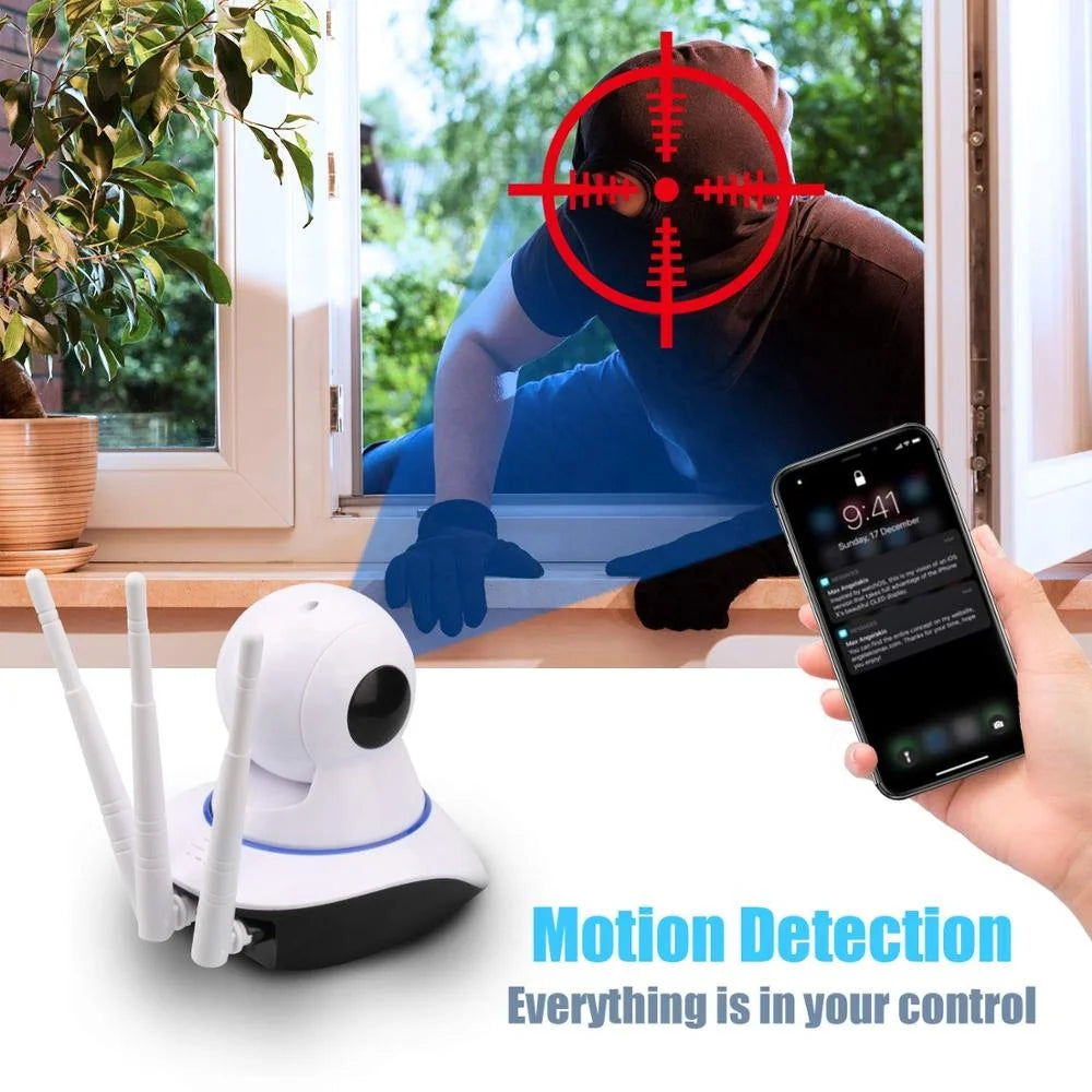 Caméra WiFi ESOE ES-012, 1080p, IP66, 365°, audio bidirectionnel, sirène, V380/Tuya