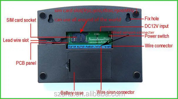 Système d'alarme antivol sans fil PSTN/GSM avec écran LCD, 99 zones sans fil + 8 zones filaires
