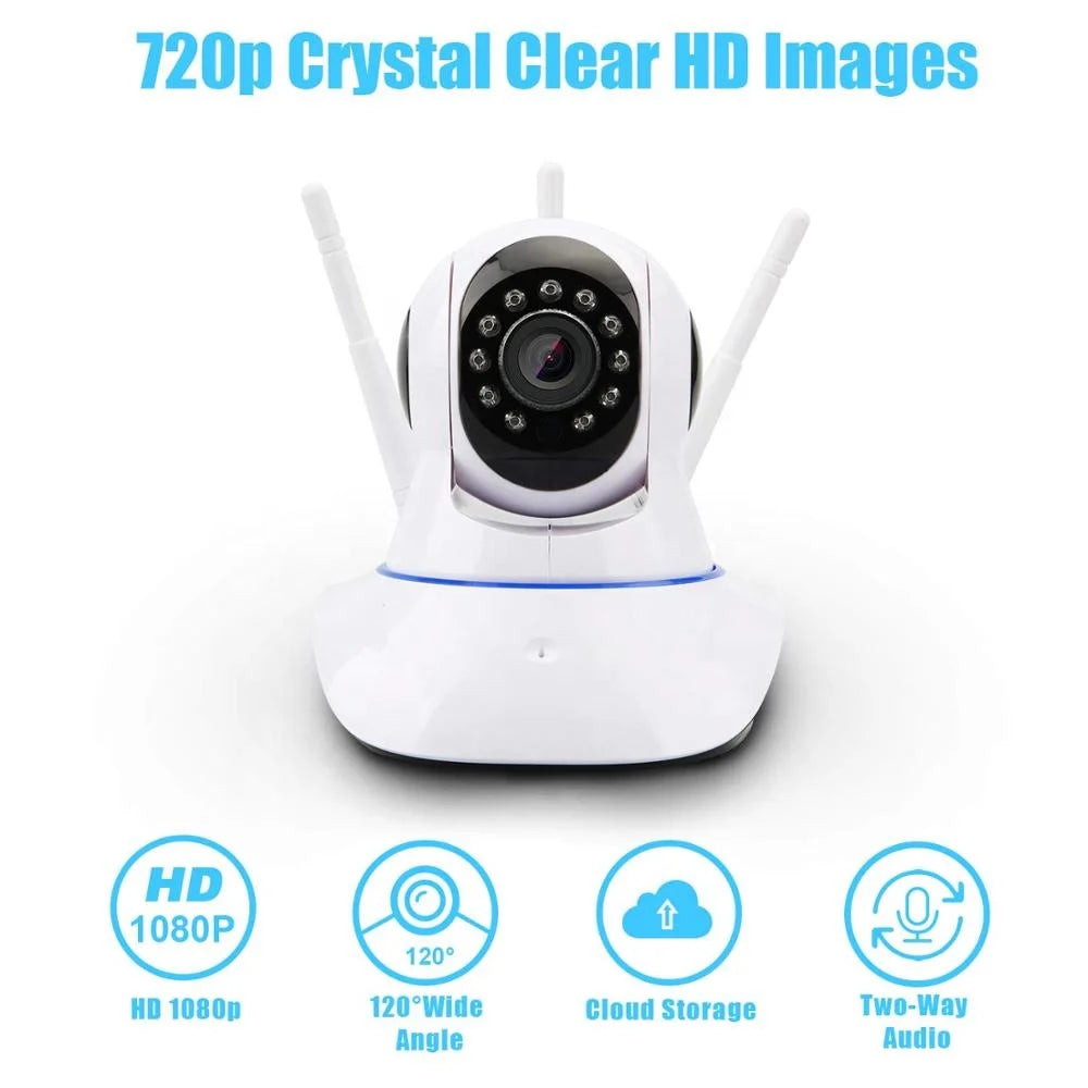 Caméra WiFi ESOE ES-012, 1080p, IP66, 365°, audio bidirectionnel, sirène, V380/Tuya