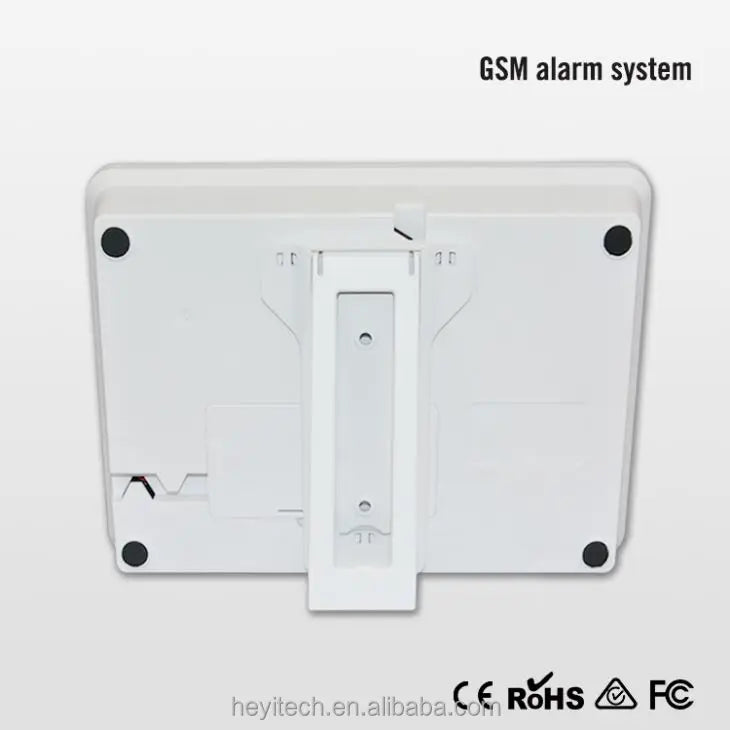 Alarme antivol sans fil GSM blanche HEYI avec détecteur de fumée 868 MHz et 433 MHz Z-Wave, garantie 2 ans et 8 heures.
