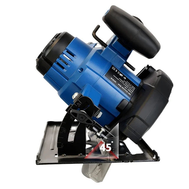 Scie circulaire électrique sans fil HERZO 20V, moteur sans balais, éclairage LED - Outil de coupe du bois industriel pour le bricolage - Portable - Garantie 3 ans