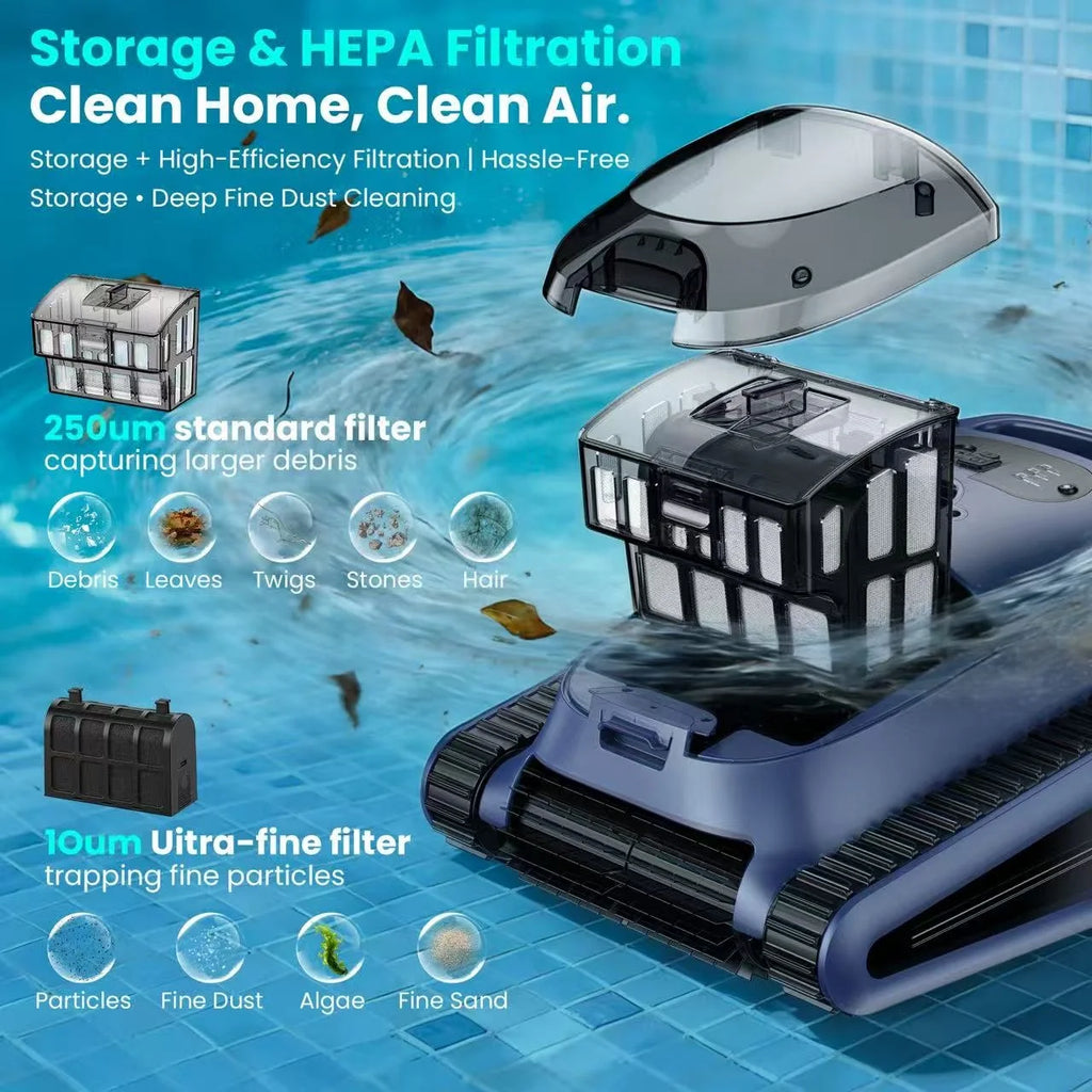 Accessoires de piscine Nettoyeur sans fil Robot aspirateur de piscine portable automatique de haute qualité