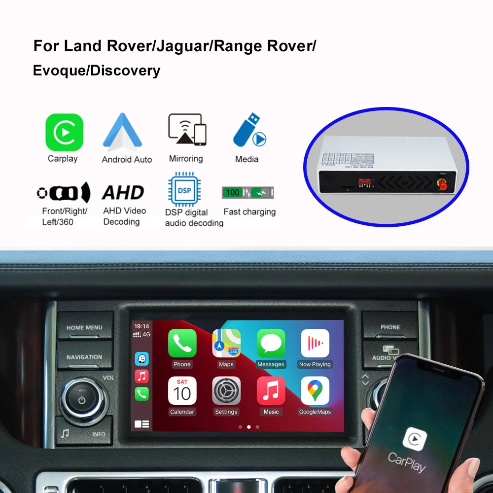 Adaptateur CarPlay Android Auto Sans Fil IA | Boîtier Multimédia avec Caméra de Recul et Détection Radar USB