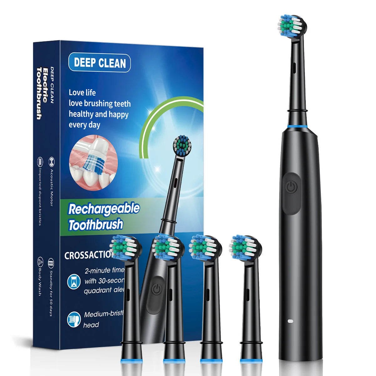 Brosse à dents oscillante SONIC PLAKAWAY, IPX7, ABS, logo personnalisable, rechargeable