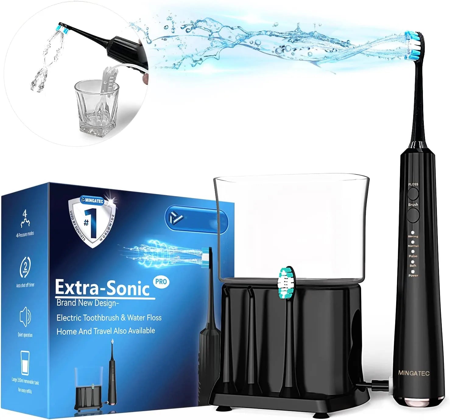 Brosse à dents électrique sonique portable et intelligente Dupont Premium, avec logo privé du fabricant
