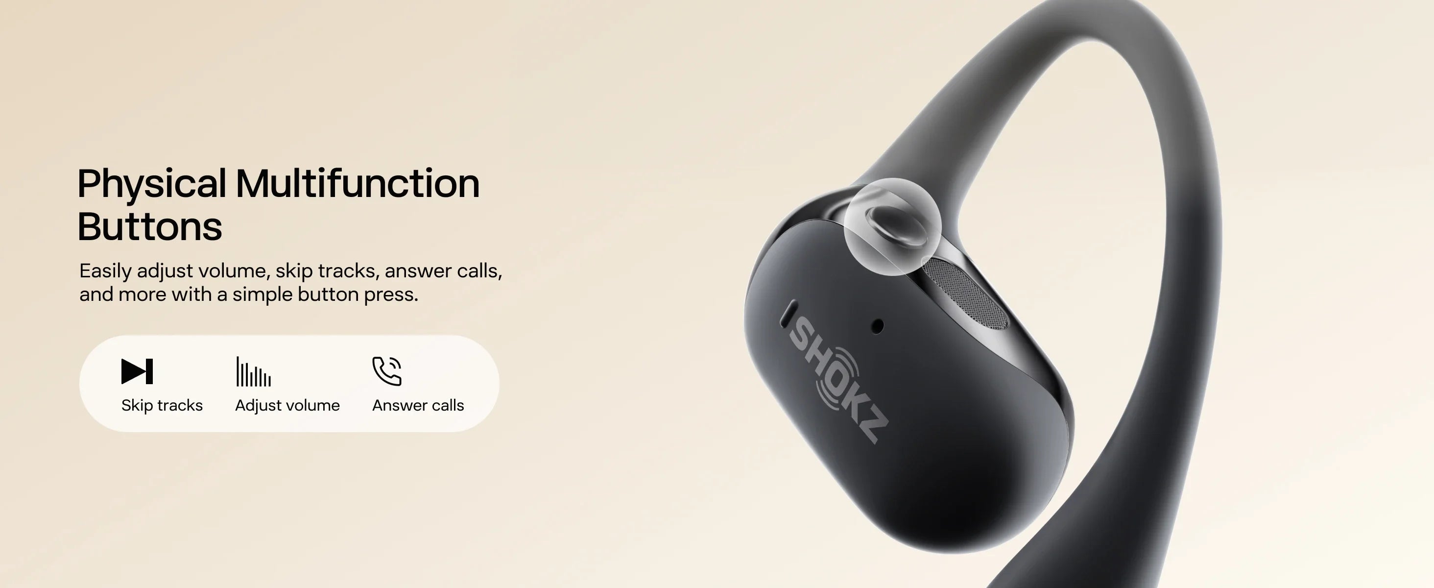 Écouteurs Open-Ear SHOKZ OpenFit 2 – Bluetooth, LED, Micro & Crochet Confortable