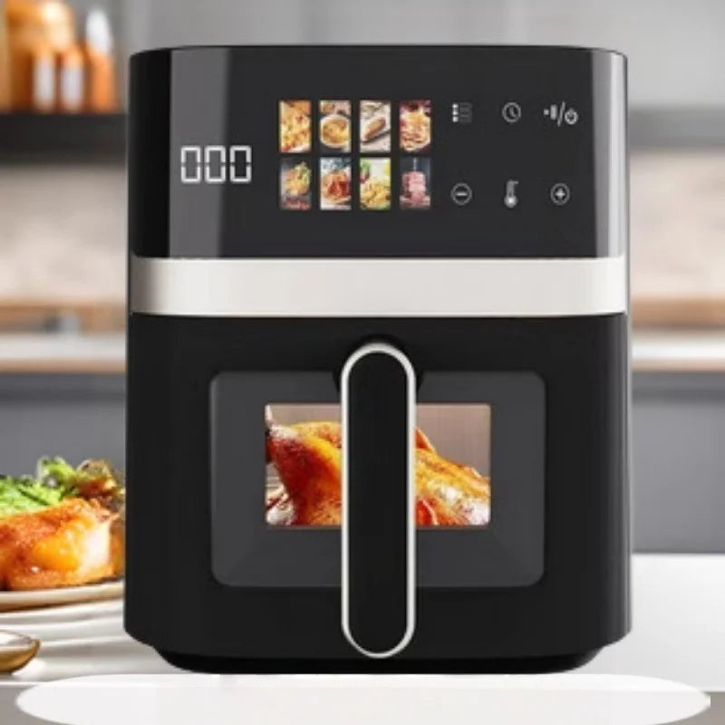 Air Fryer Grande Capacité Intelligent | Design Transparent, Multifonction et Cuisson Sans Huile